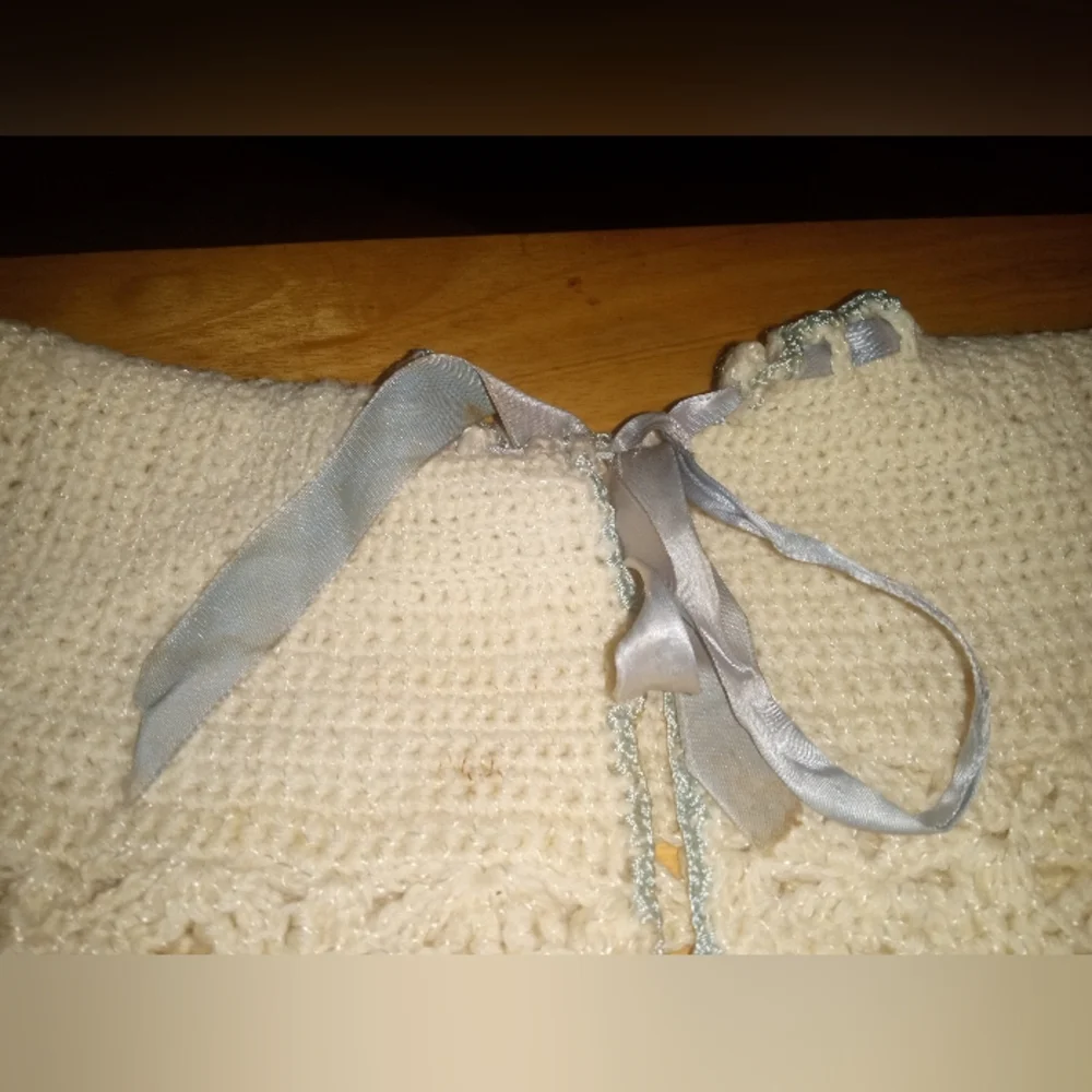 Crochet Baby Matinee Jacket / Cardigan (3 - 6) months - Picture 8 of 8